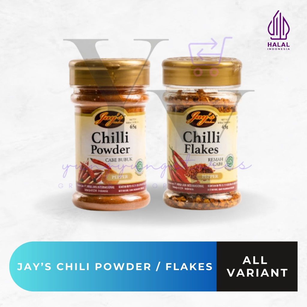 

Jay's Chili Powder / Chilli Flakes / Cabe Bubuk / Remah 45 65 gram