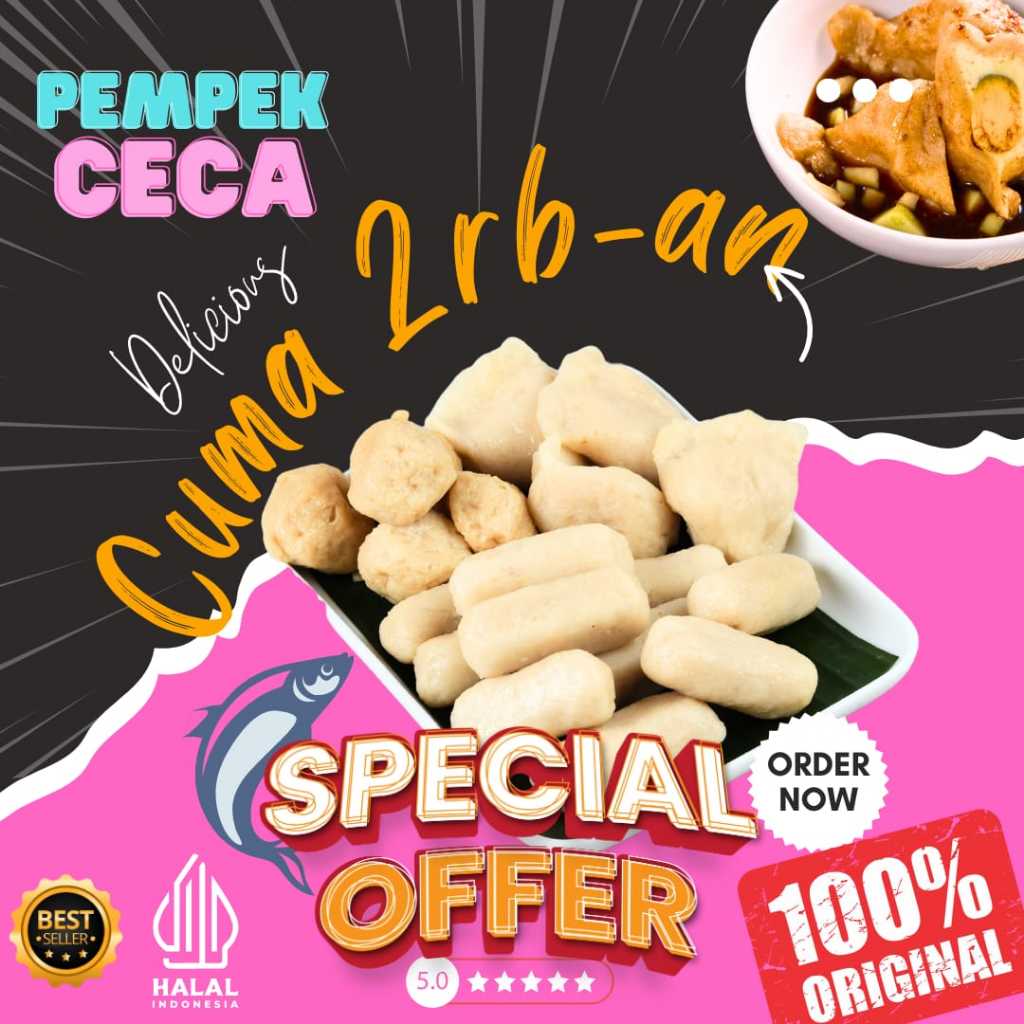 

PEMPEK PALEMBANG PEMPEK CECA 1 PCS / CEMILAN / SNACK / FISHCAKE /