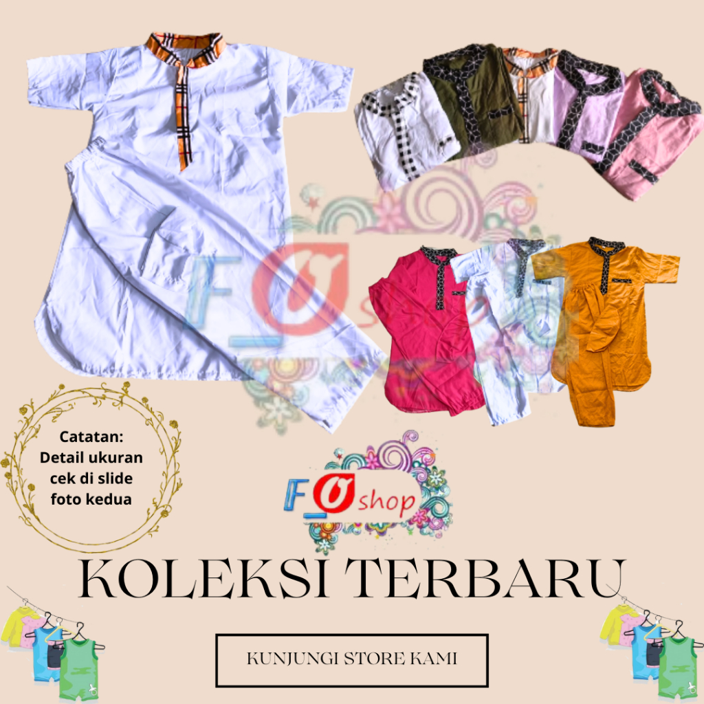 Baju koko anak stelan laki-laki 6 - 9 tahun list hitam/Koko muslim anak laki-laki/ Koko muslim anak 