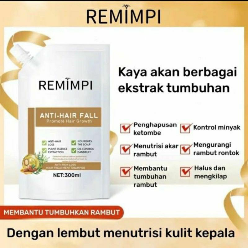 READY ‼️ REMIMPI ANTI HAIR FALL | SHAMPOO REMIMPI 300ML | REMIMPI SHAMPOO 300ML | ALM SANDALS CLEAR 