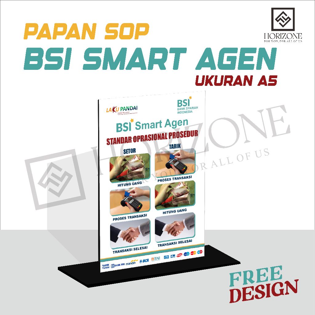 STANDING AKRILIK SOP BSI SMART AGEN A5