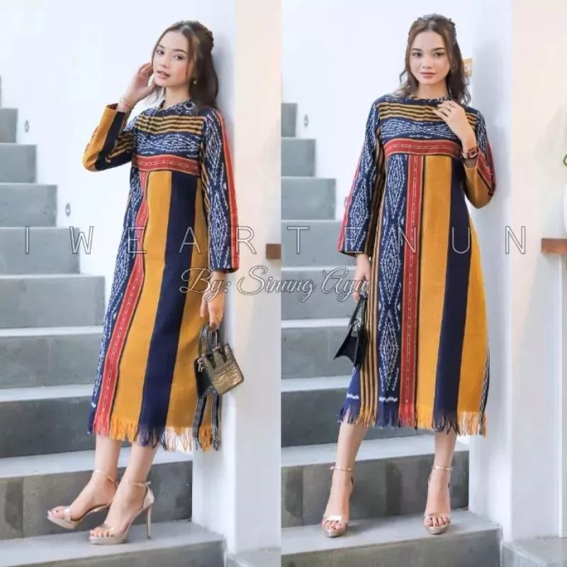 DRES TENUN RUMBAI BAJU WANITA
