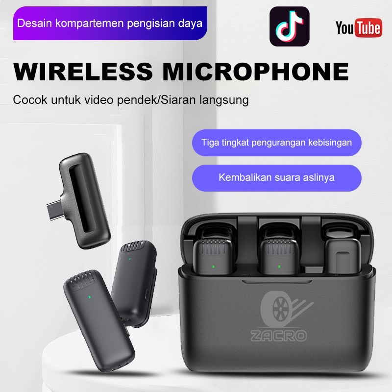 ORIGINAL mic wireless Wireless Dual Lavalier Microphone Mikrofon for TikTok YouTube Facebook Live St