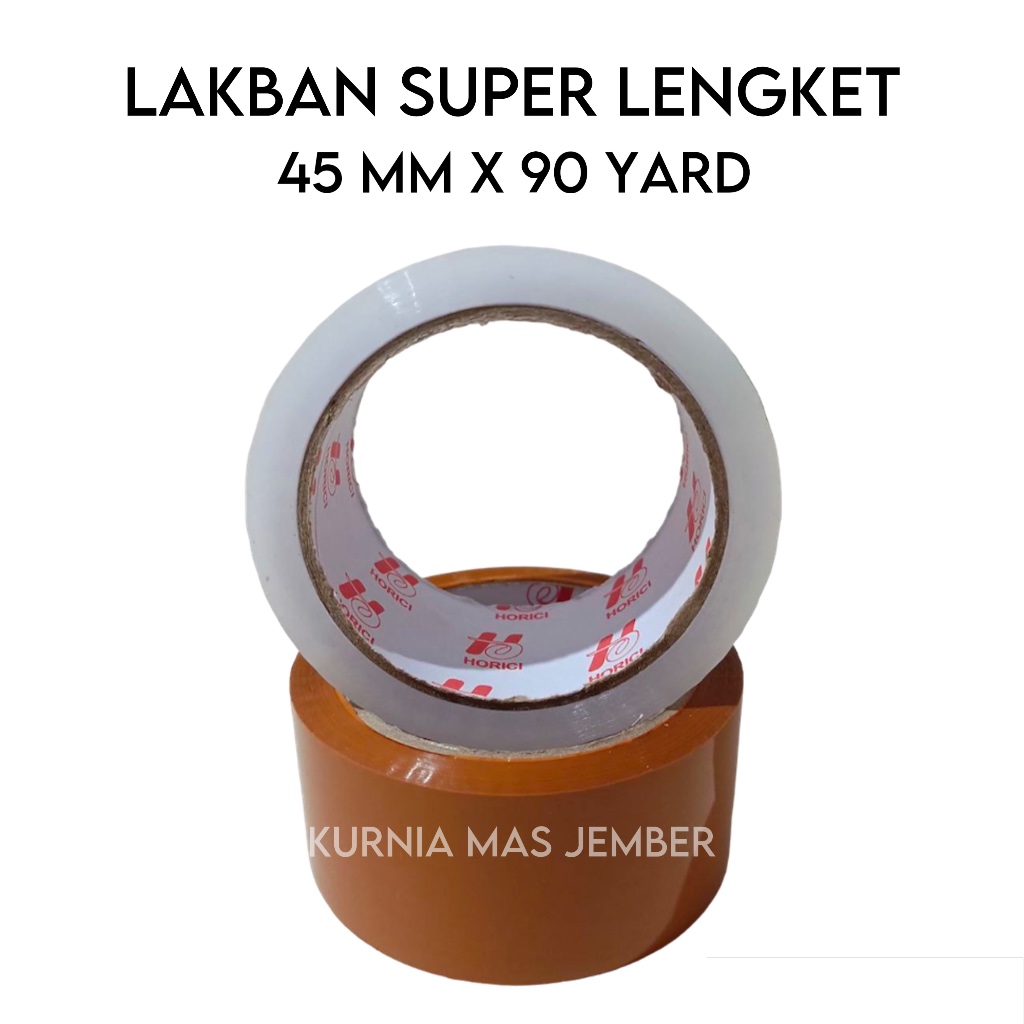 

Lakban Coklat Bening 45 mm X 90 Yard Lakban Coklat Super Lengket