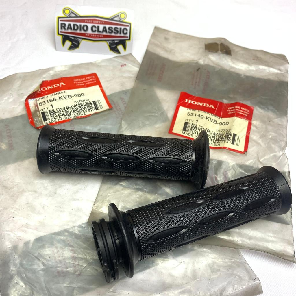 HANDGRIP KIRI KANAN HONDA BEAT KARBU VARIO KARBU SPACY KARBU ORI AHM 53140KVB900 53166KVB900