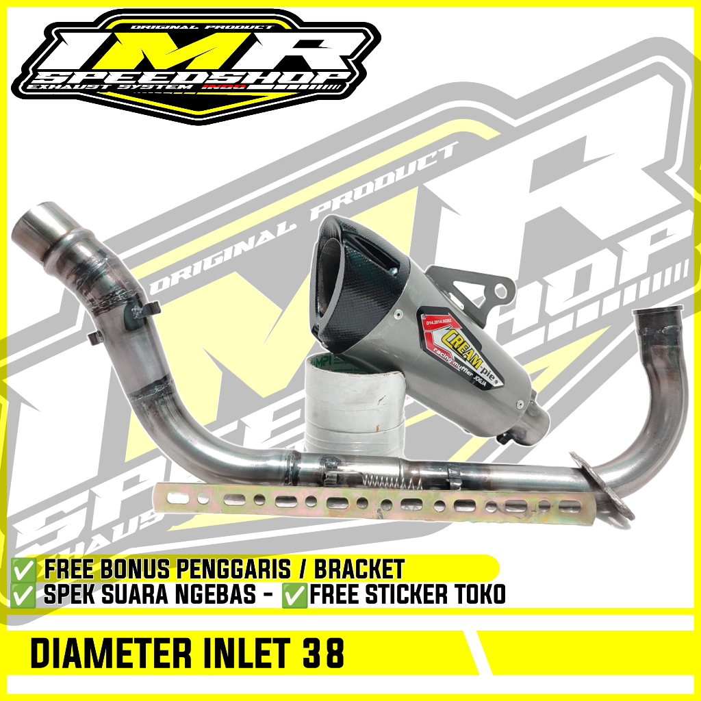 KNALPOT CREAMPIE MIO SPORTY SMILE SOUL KARBU | MIO J GT M3 Z S 125 | FINO | SOUL GT 115 125 | X-RIDE