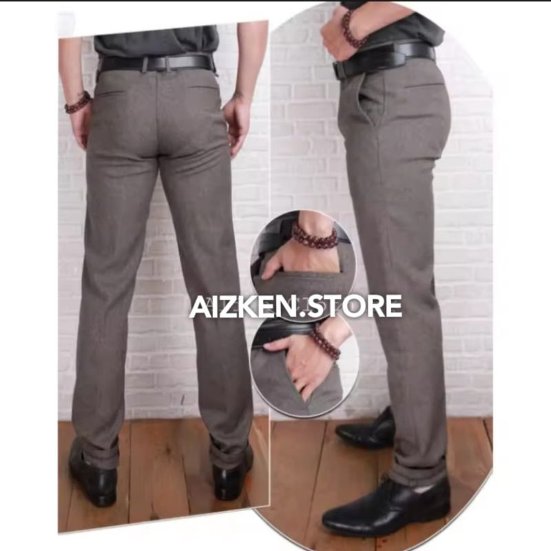 Celana bahan formal slimfit pria celana kantor