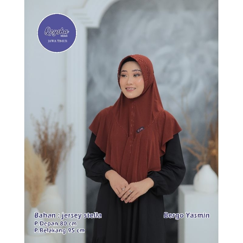 BERGO Murah/Bergo Jumbo/jilbab anti tembem/Qeysa hijab/konveksi Hijab/suplier jilbab Semarang/suplie
