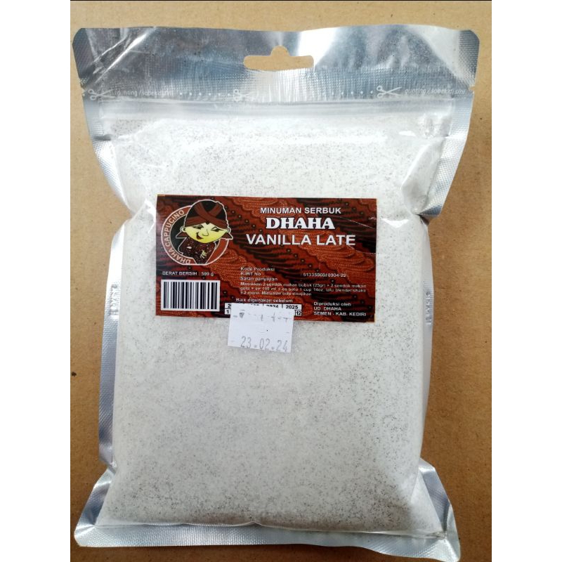 

Serbuk minuman Vanilla late 500gram