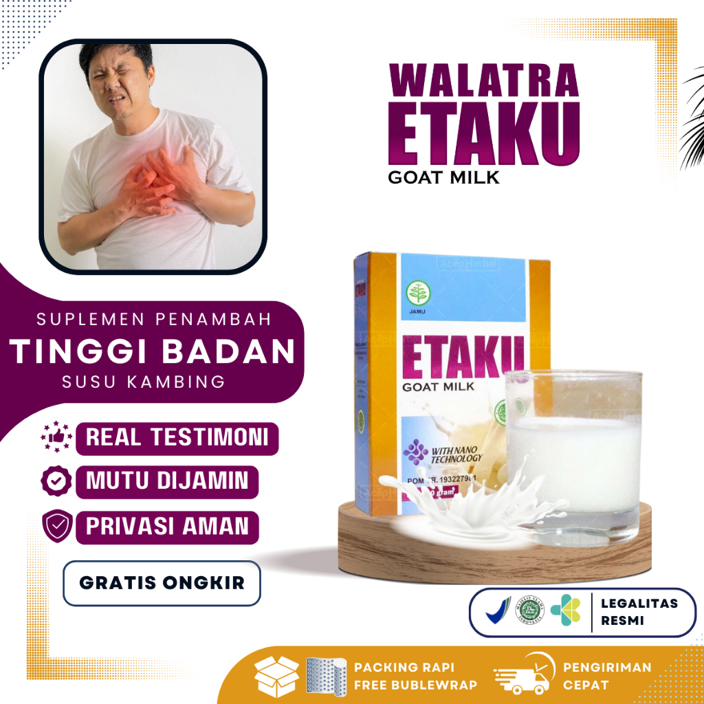 

Susu Kambing Etaku Untuk Nyeri Dada Kolesterol Tinggi Osteoporosis Nyeri Pada Tungkai Kaki - Walatra Goat Milk