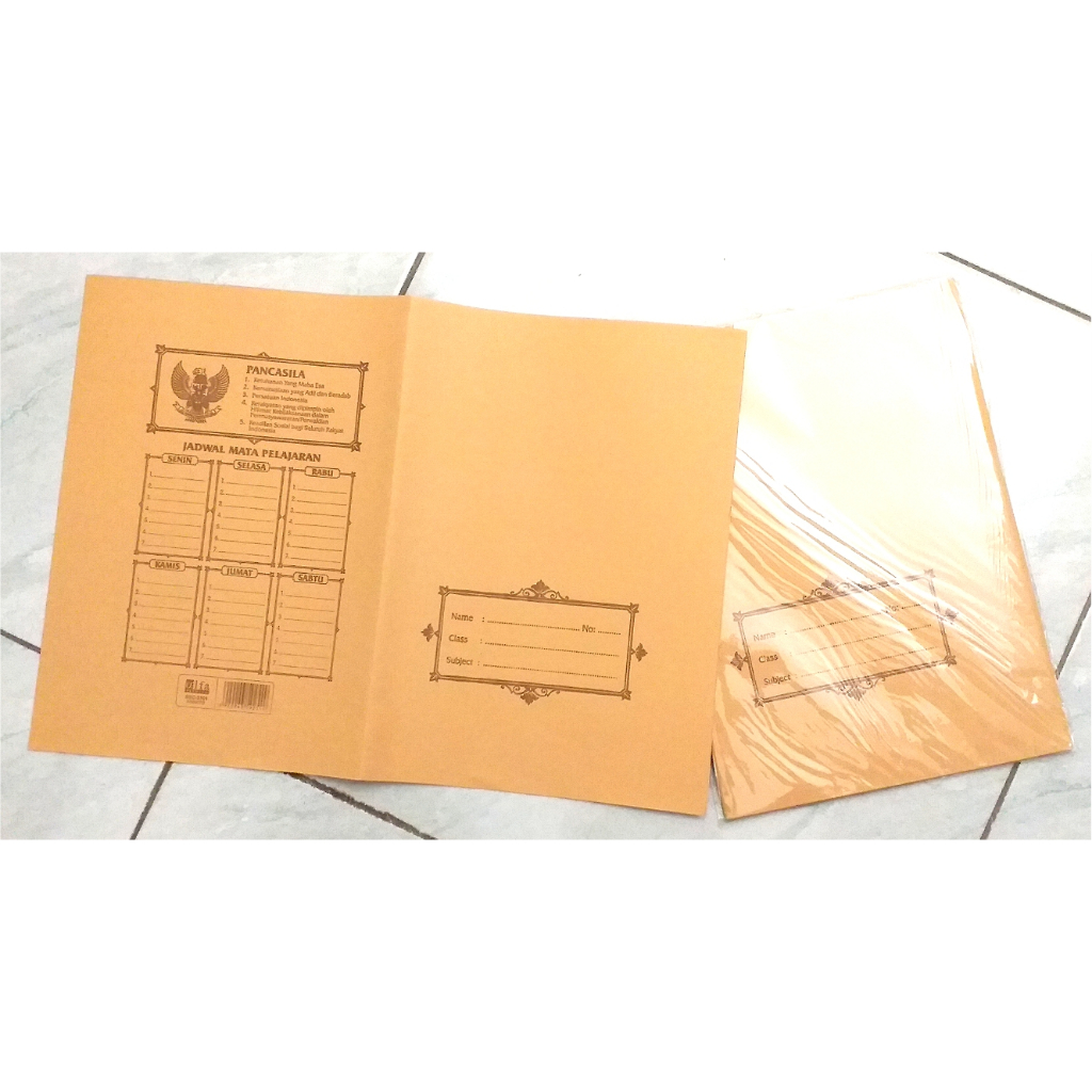 

(1 pack) Sampul buku kertas coklat merk ALFA ukuran kwarto isi 17 lembar