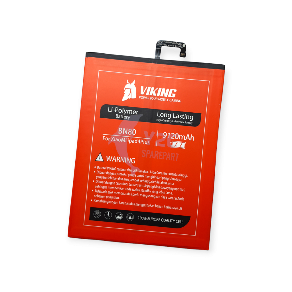 VIKING BN80 XIAOMI MI PAD 4 PLUS / 4+ BATERAI DOUBLE POWER / BATRE BATERE BATRAI BATREI