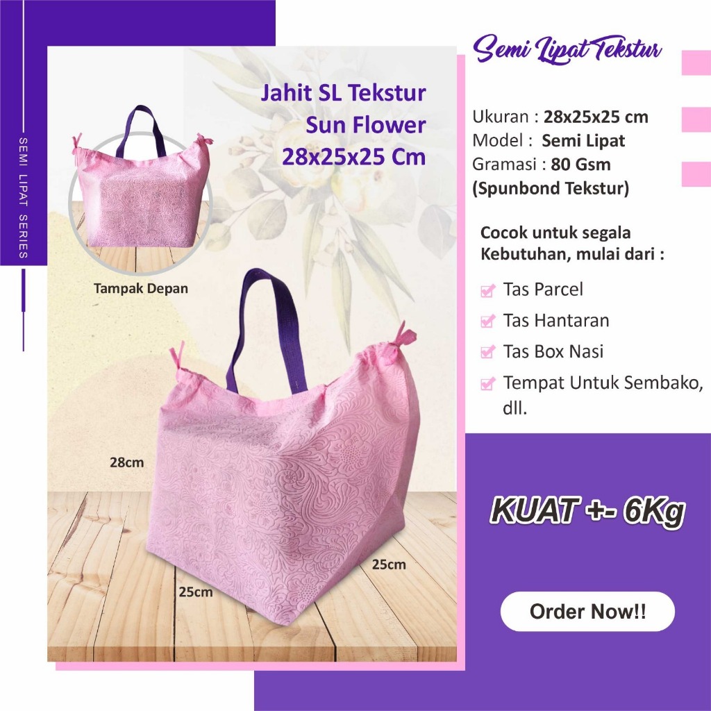 

TASECO Tas Syukuran Untuk Kotak Nasi Tas Hajatan Box Nasi Tas Berkat Bahan Textur Mewah Murah Uk. 28X25X25