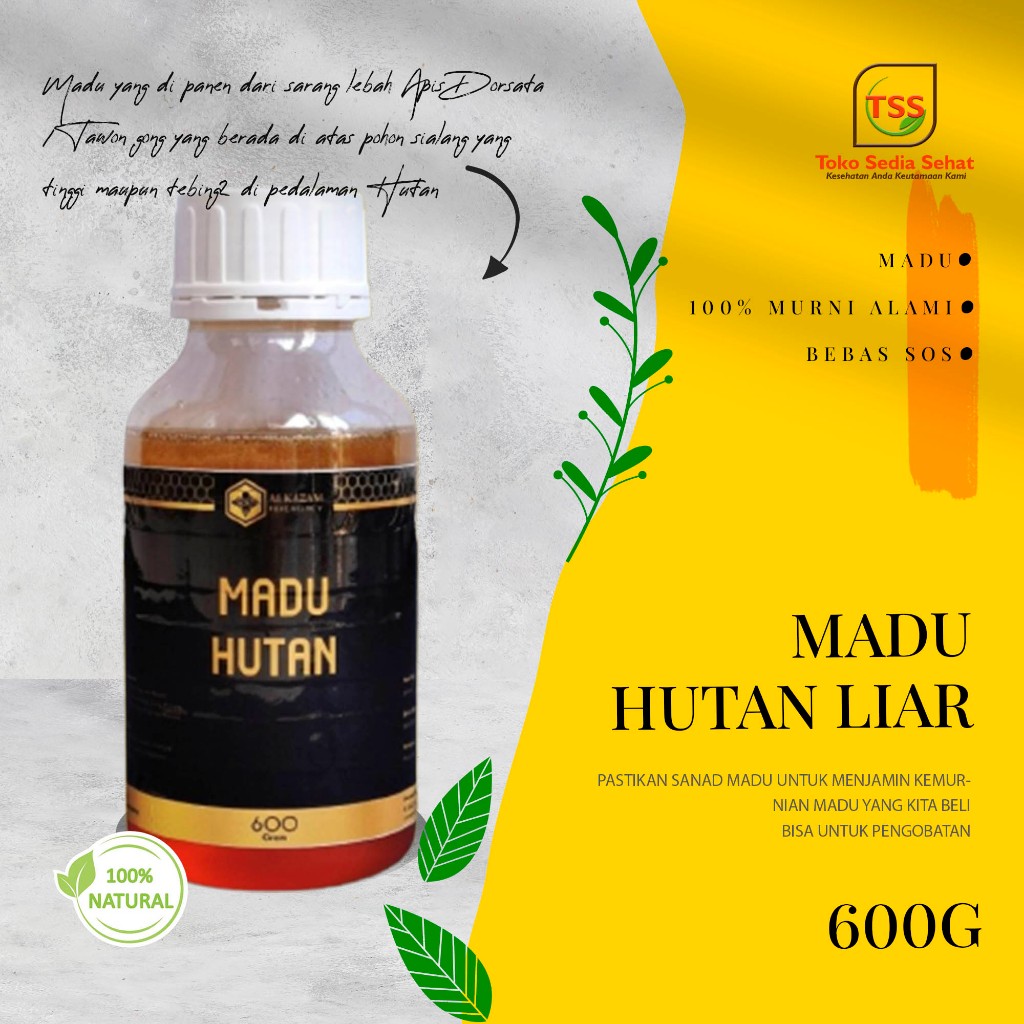 

Al Kazam Madu Hutan Liar Obat Herbal Untuk Mengobati Berbagai Macam Penyakit 100% Murni Alami, 600g