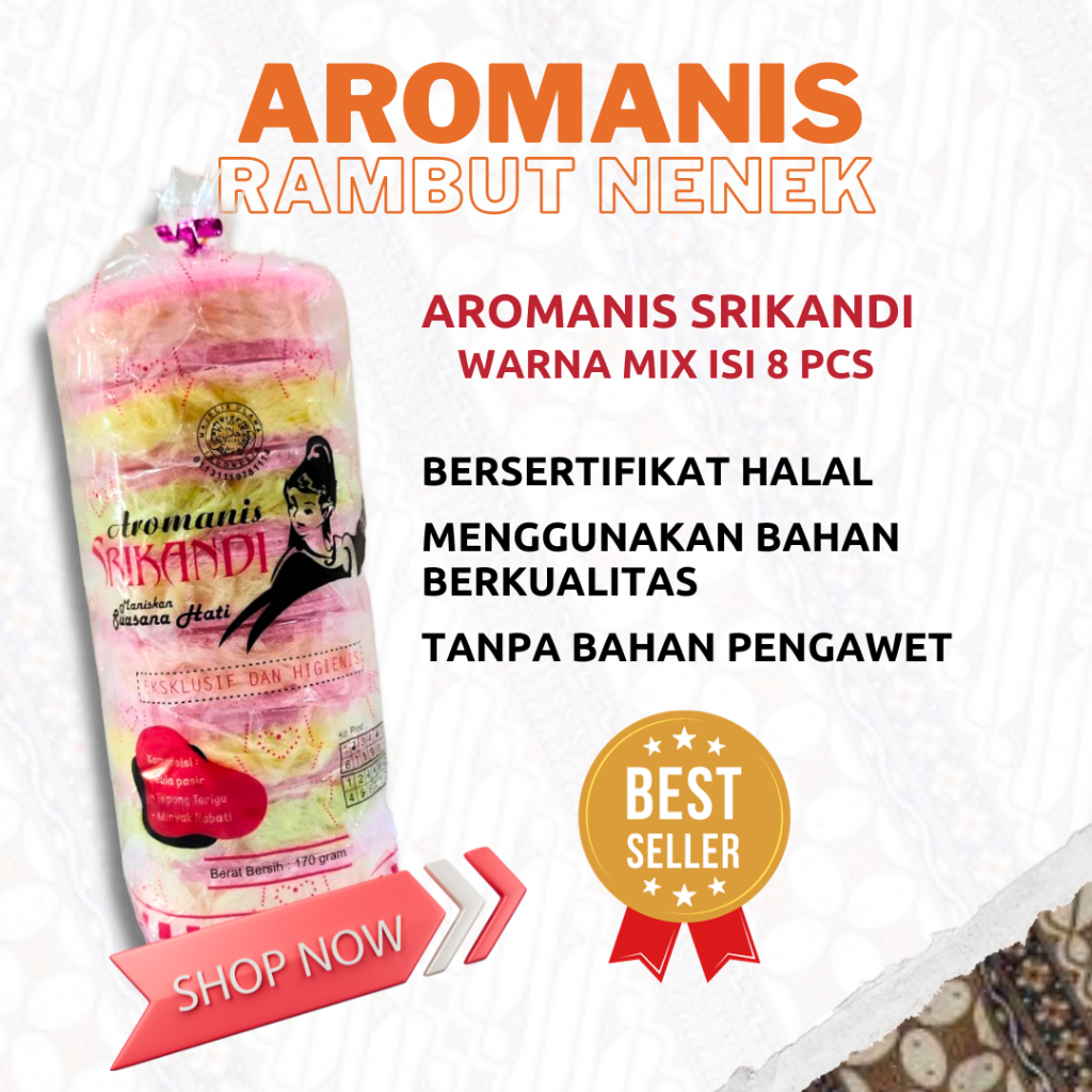 

AROMANIS / RAMBUT NENEK / AROMANIS WAFER MIX WARNA / AROMANIS SRIKANDI