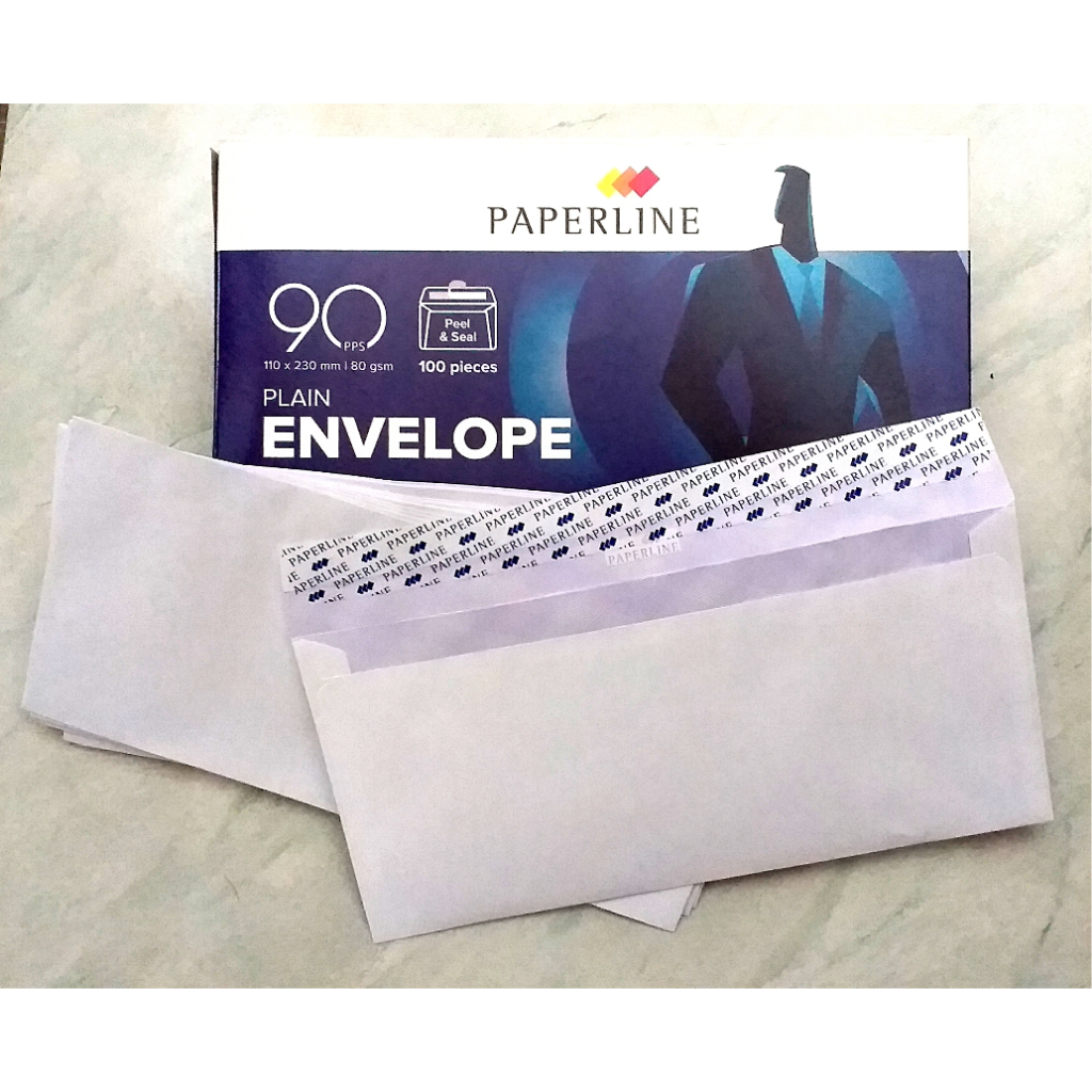 

(1 pack isi 100) Amplop putih Paperline 90 PPS, amplop putih perekat