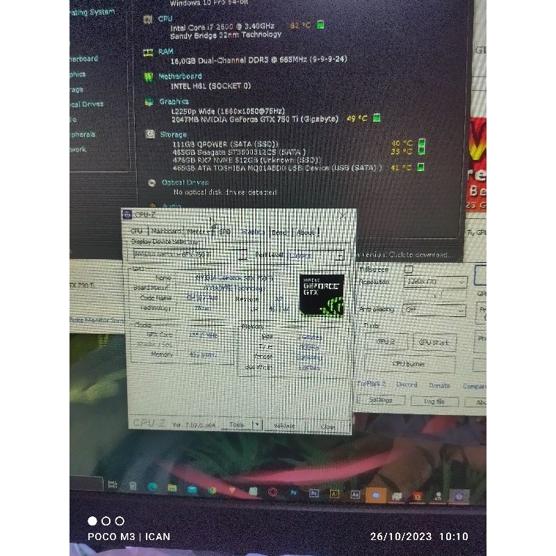 VGA GIGABYTE WINFORCE GTX 750Ti 2gb DDR5