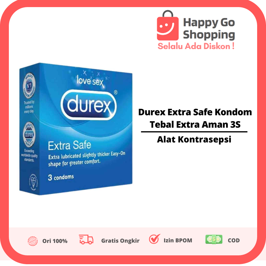 Durex Extra Safe Kondom Tebal Extra Aman 3S