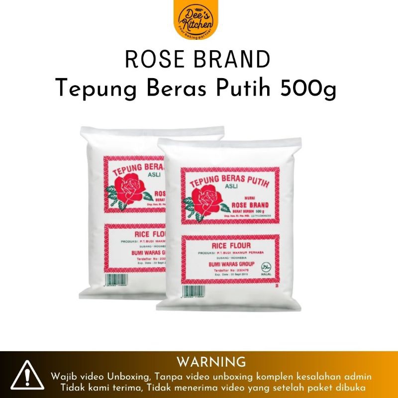 

Tepung BERAS PUTIH Rose Brand 500gr / Rice Flour