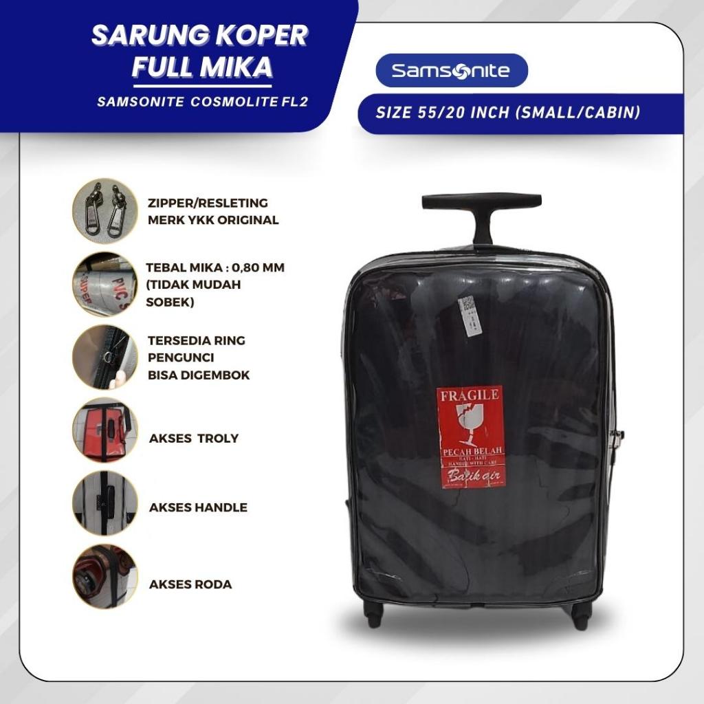 Reborn LC - Sarung Koper | Luggage Cover Fullmika Khusus Samsonite Tipe Cosmolite FL2 Size 55/20 inc