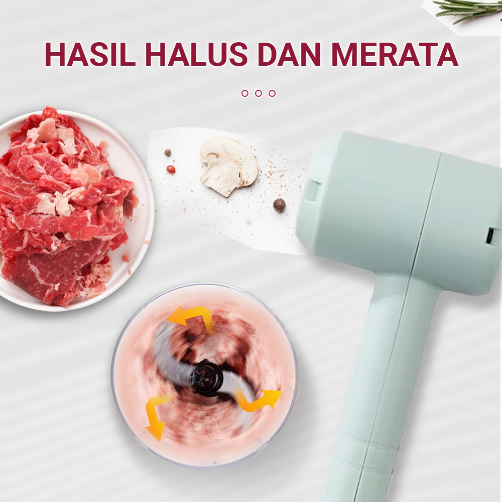 2 in 1 Hand Mixer Dan Chopper Wireless/Mixer Tanpa Kabel