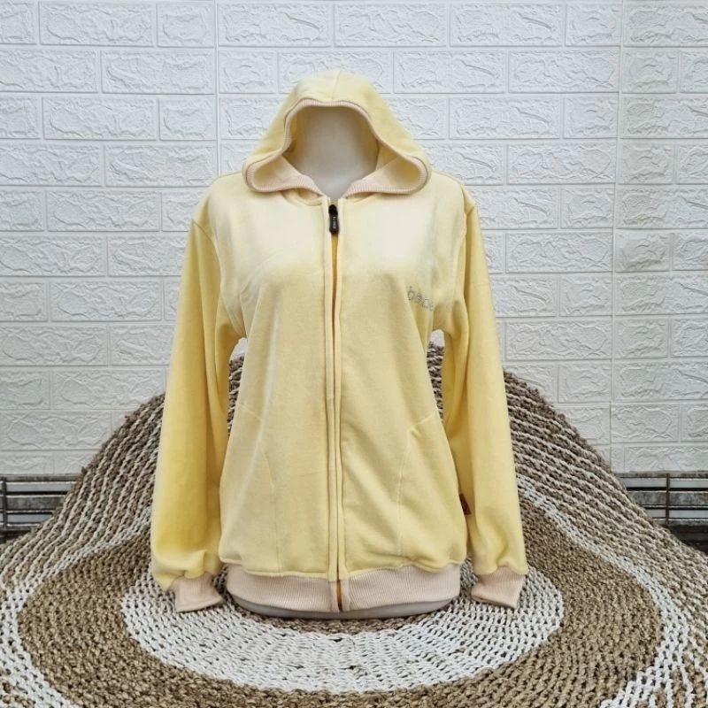 jaket bebe bludru yelow