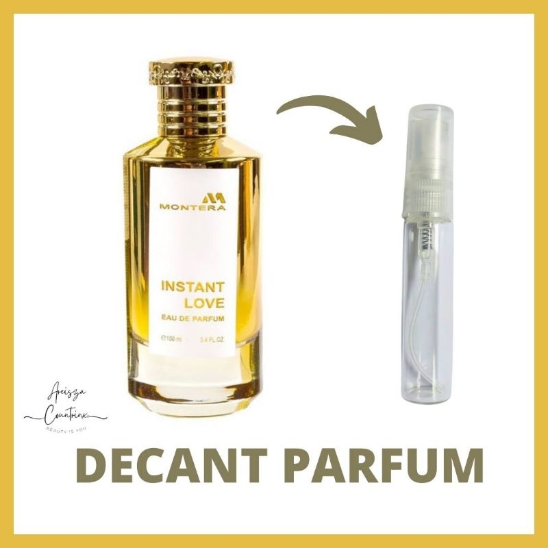 DECANT Fragrance World Montera Instant Love BOTOL KACA