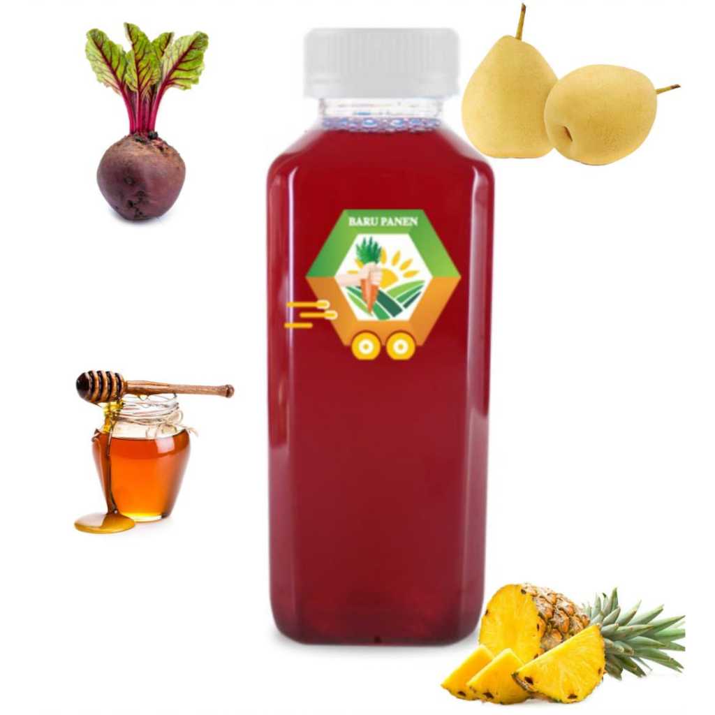 

Bit Madu Pear Nanas | Cold Pressed - 250 ml|Jus Juice Buah Sayur Beet