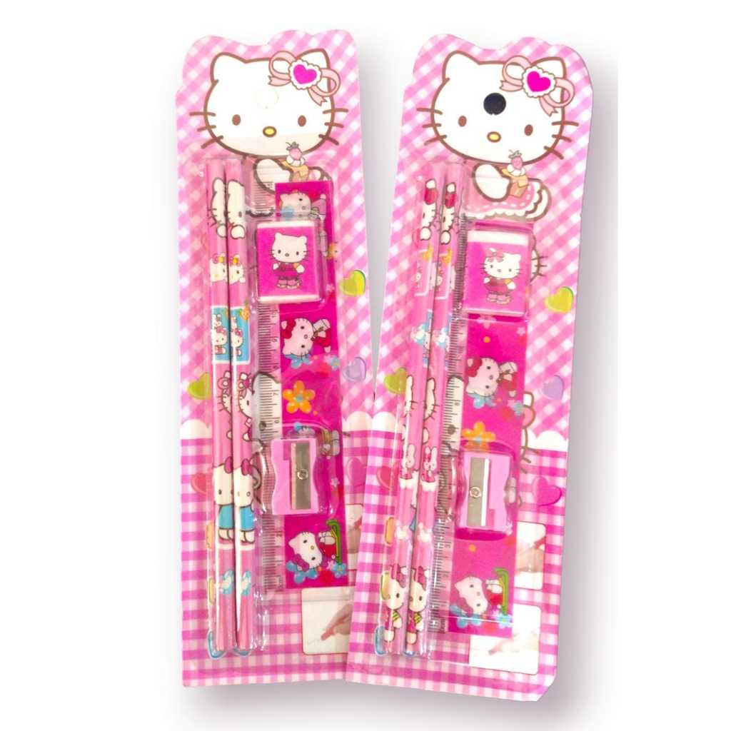 

Set Alat Tulis Anak Aesthetic Karakter HELLO KITTY Laki Laki Perempuan SD TK Murah Lengkap Lucu