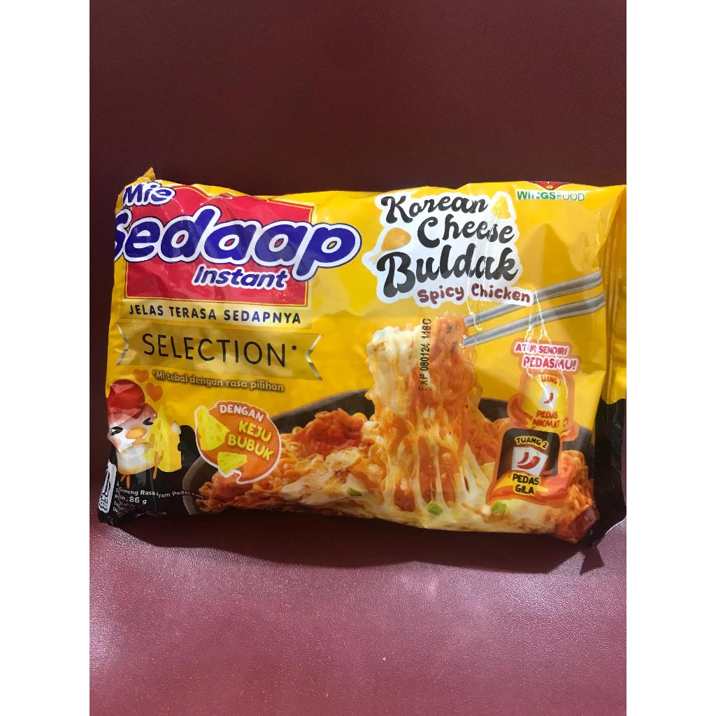 

Sedaap Mie Instant Selection Korean Cheese Buldak Spicy Chicken 86g - Mie Instan Korea Ayam Pedas Keju