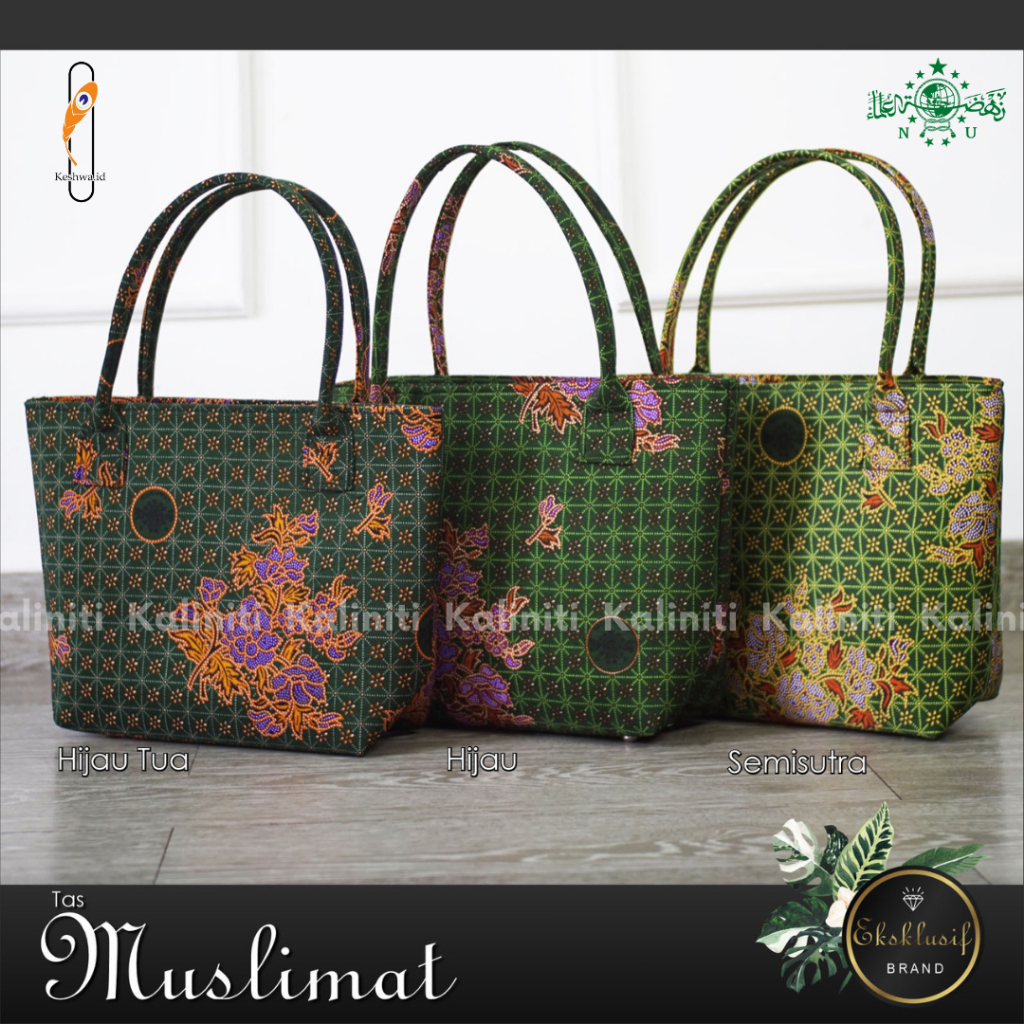 Tas Batik Muslimat NU Selempang Pengajian Nahdlatul Ulama Pita Muslimah Fatayat Tas Mukena Jinjing
