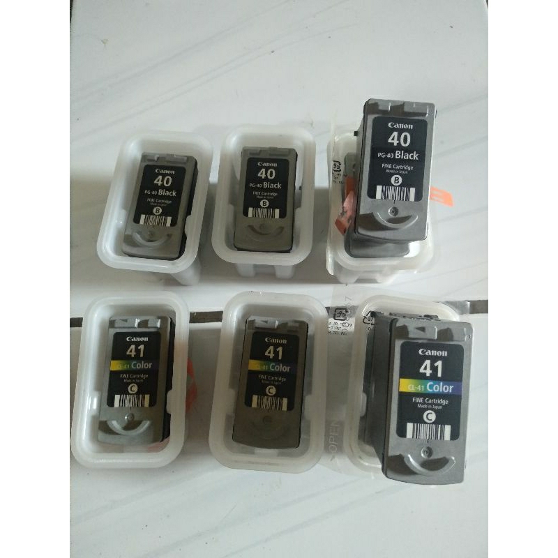 Canon PG 40 black CL 41 Color Bekas kosongan Ori sekali pake