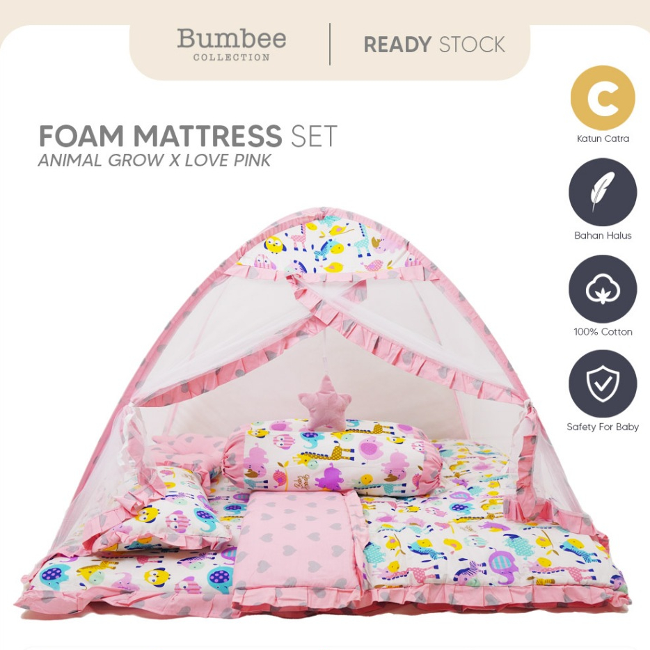 [BIG SALE] Bumbee Collection - Kasur Baby Foam Mattress Set READY STOCK