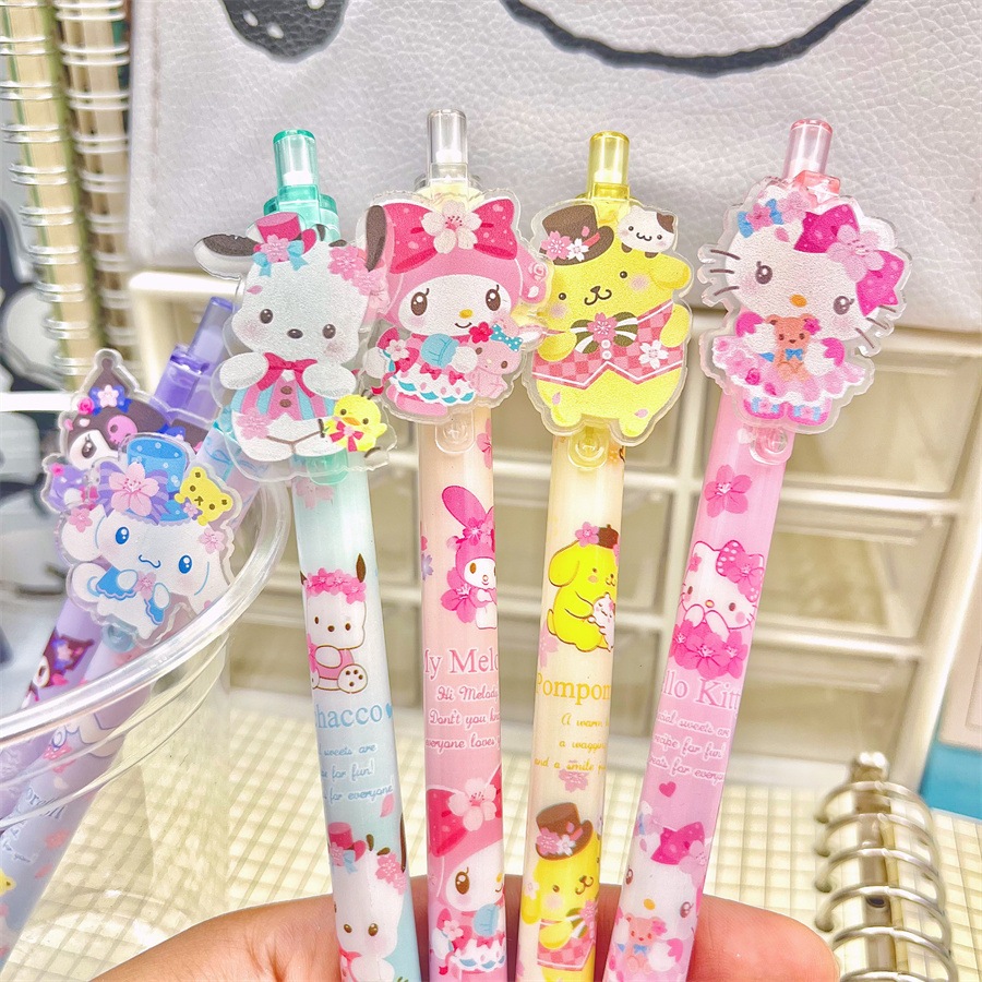 

HS - PULPEN GEL SANRIO FLOWER SERIES 8146 MODEL MIKA TINTA HITAM KARAKTER CINNAMOROL 0.5MM TINTA HITAM | ALAT TULIS SEKOLAH | PERLENGKAPAN SEKOLAH | ALAT TULIS KANTOR | PULPEN ANAK SD ANAK | KUROMI | MELODY | POMPOMPURIN | HELLOKITTY | MELODY | CINAMOROL