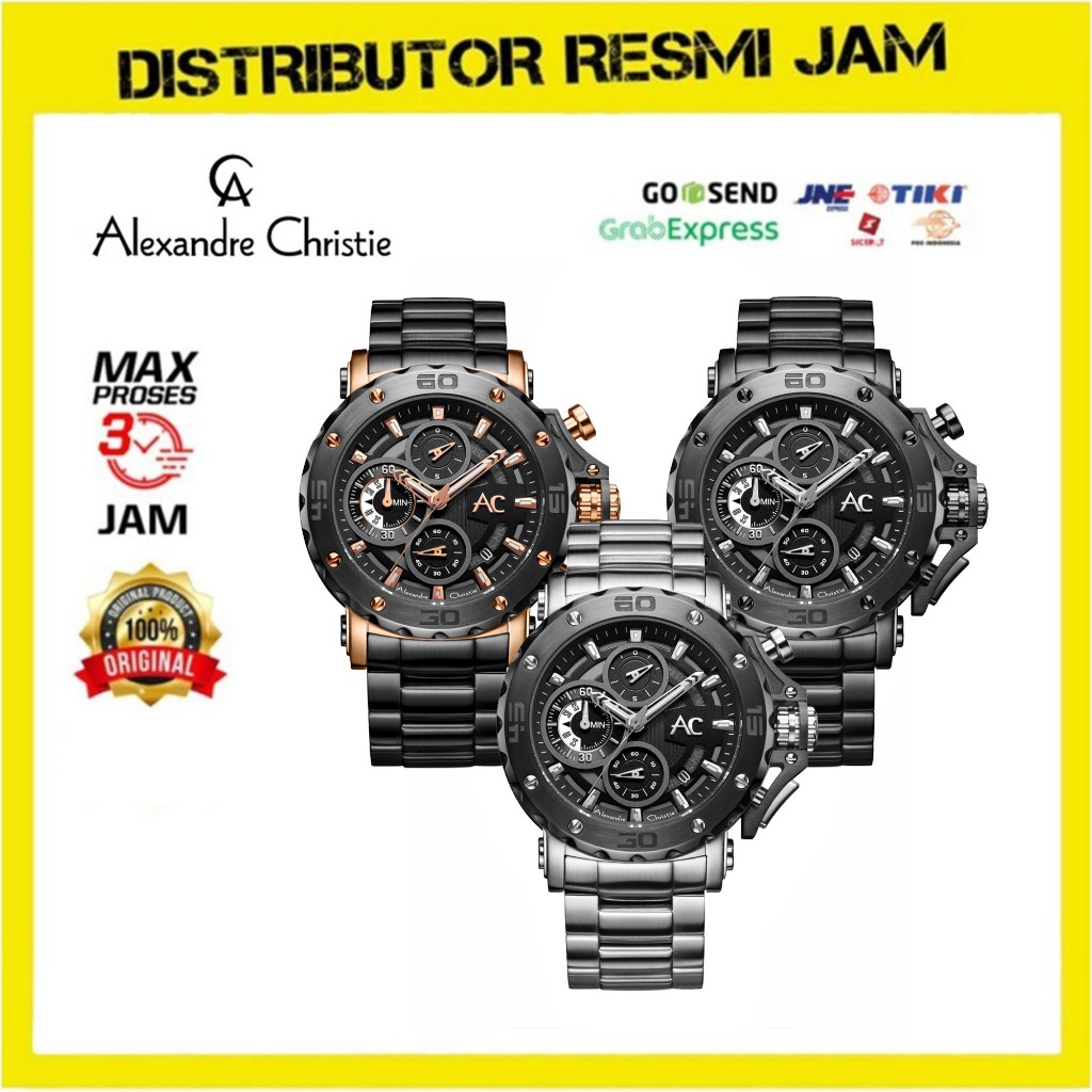 Jam Tangan Pria Alexandre Christie AC 9205 MCB AC9205 Stainless Steel