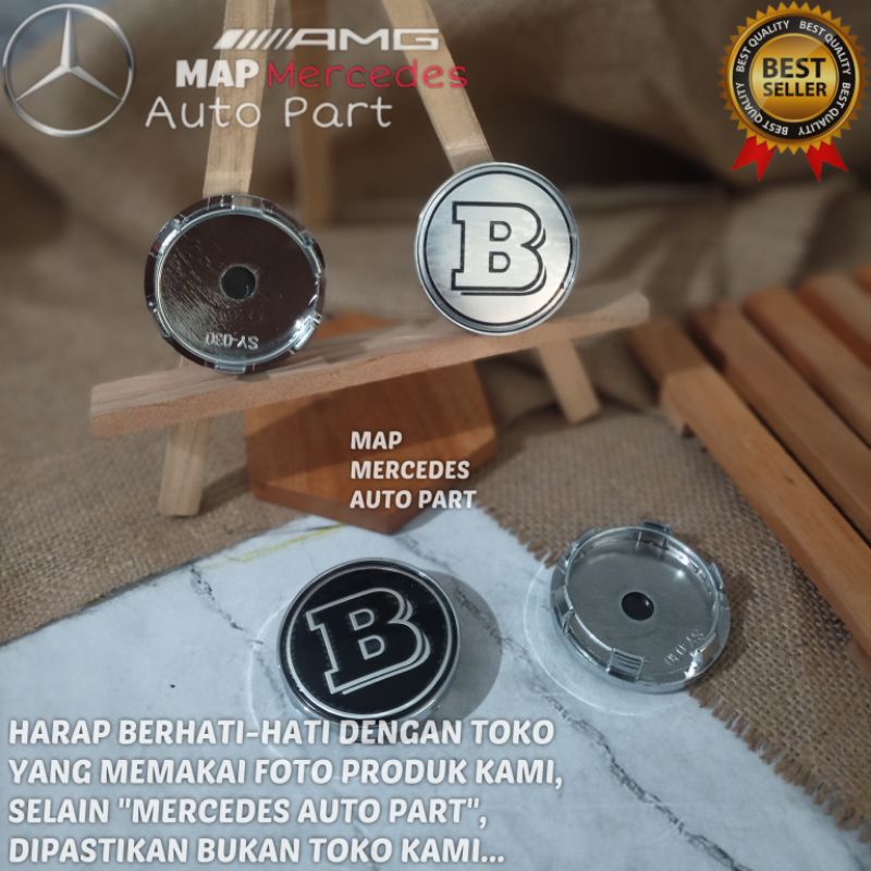 DOP RODA TUTUP AS VELG EMBLEM BRABUS MERCEDES BENZ 60MM WHEEL CAP BRABUS 6CM