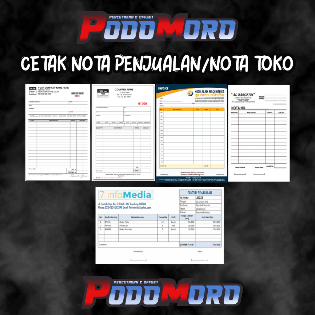 

Cetak Nota Penjualan Cetak Nota Toko