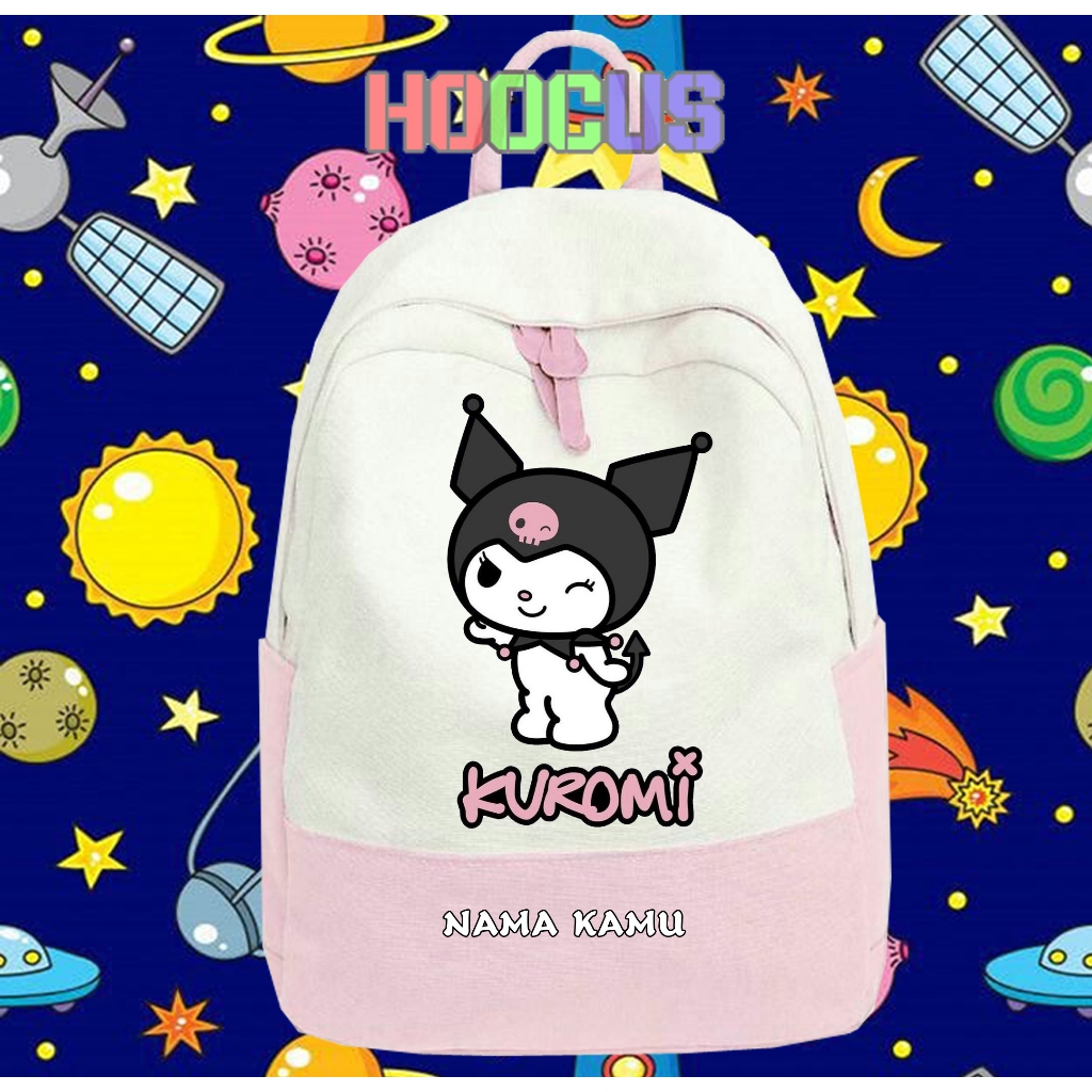 Tas Ransel Anak SD Melody Kuromi / Bacpack Anak Perempuan Anime Kuromi 82