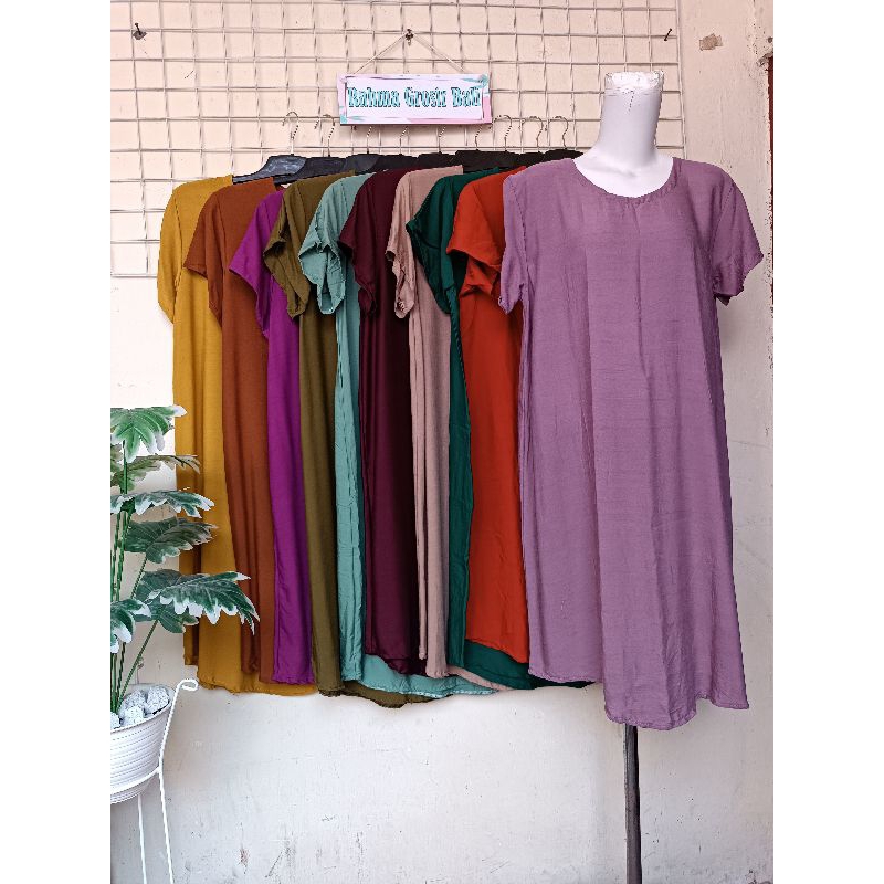 Daster Rayon Bali/Daster mega polos wanita RAYON