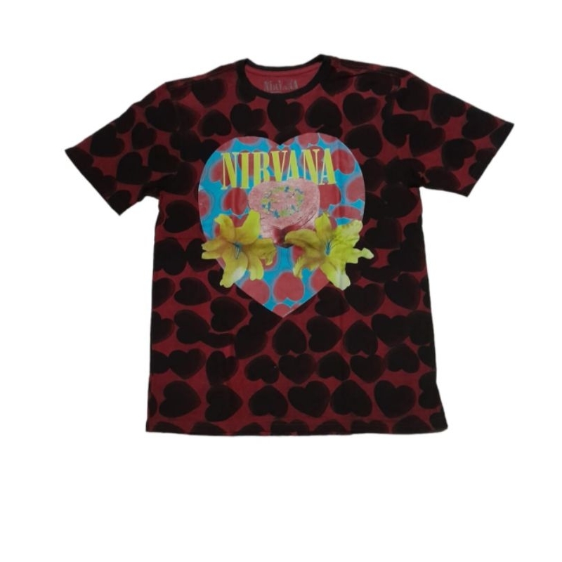 Kaos Band Official Nirvana "Heart-Shaped Box" / kaos band vintage