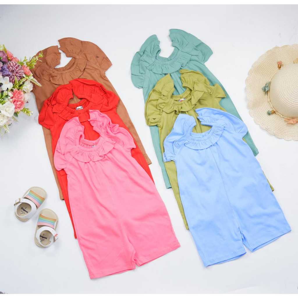 JUMPSUIT RUFFLE SYAKILA 6 Bulan - 4 Tahun Jumpsuit Pendek Anak Perempuan