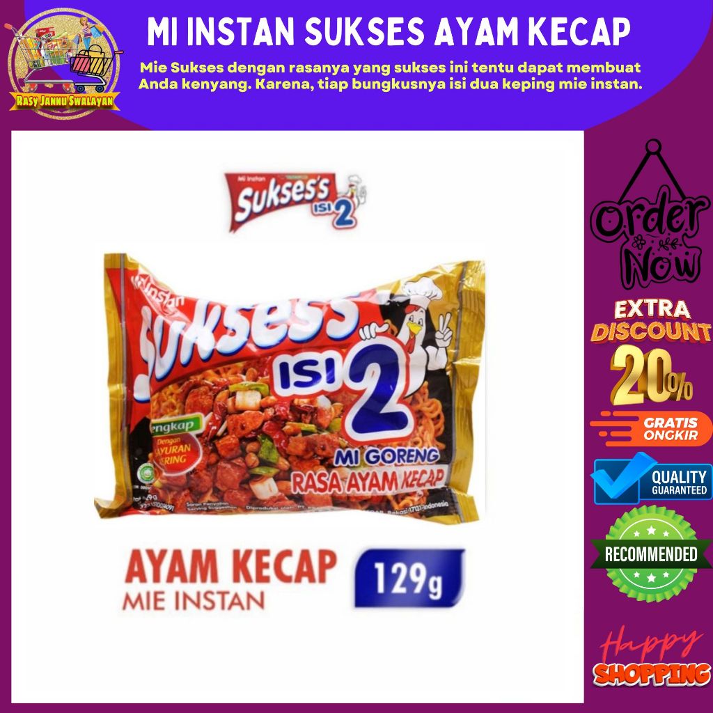 

SUKSES'S MIE GORENG ISI 2 AYAM KECAP PCK 129g