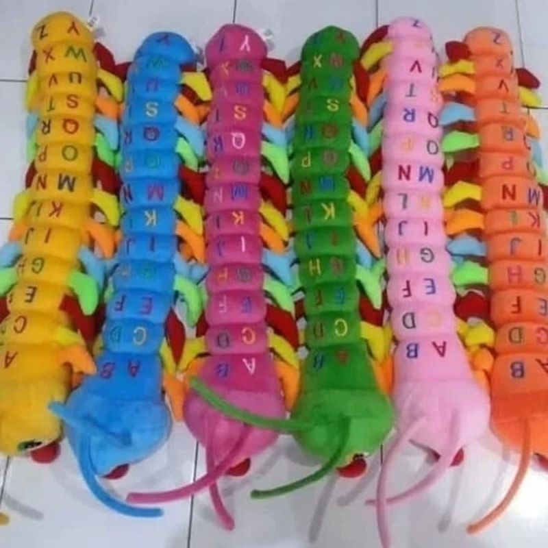 Boneka Ulat Ulil Panjang Abjad Besar