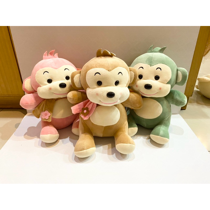 ALIFAJRI90 - BONEKA CUTE MONKEY WITH SYAL - BONEKA MONYET LUCU MURAH BY SEULGI