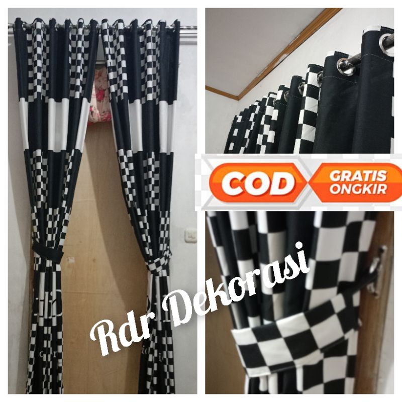 Korden Jendela Hordeng Tirai pintu estetik Gorden pintu kamar tidur