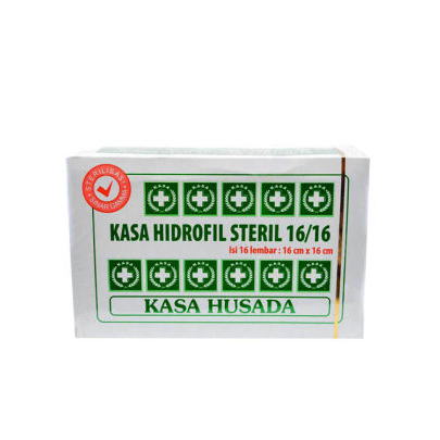 KASA HUSADA Kasa Steril 16 x 16 isi 16 pcs kemasan Box Untuk Menutup Luka Terbuka Luka Bekas Operasi