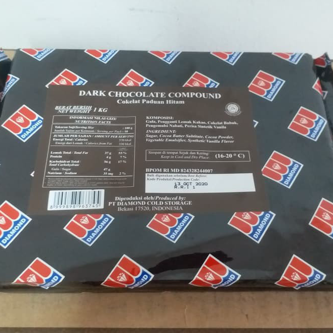 

Best Seller Diamond Dark Chocolate Compound 1kg [Repack]
