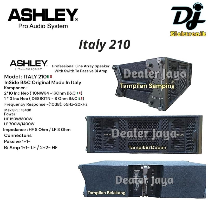 Speaker Line Array Ashley ITALY 210 / ITALY210 - 10 inch Pasif