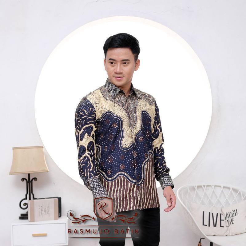 BAJU KEMEJA BATIK PRIA LENGAN PANJANG SIZE M L XL XXL BSWART batik HRB026