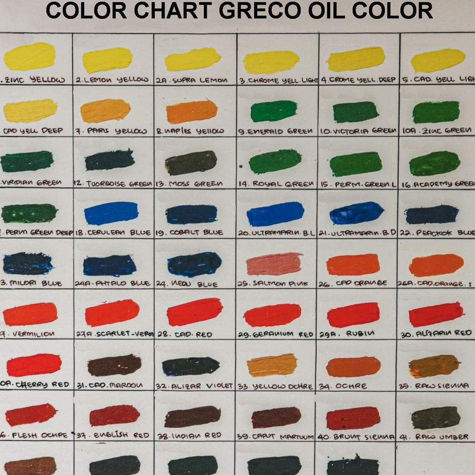 

↔✢❅ Cat Minyak Greco 21ml (Kategori 1) | Greco Oil Color